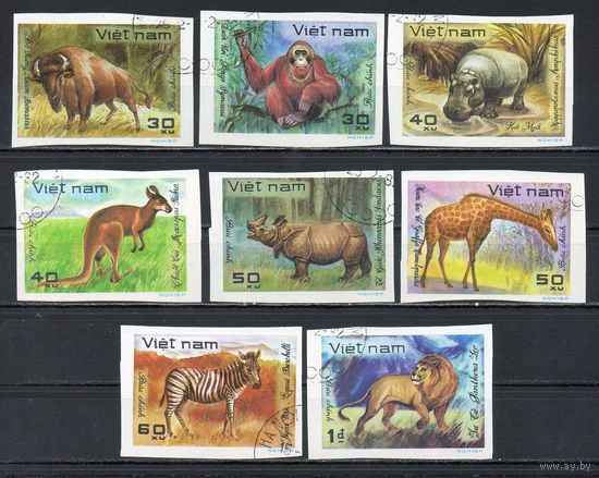 Фауна Животные Вьетнам 1981 год серия из 8 б/з марок