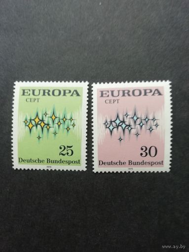 ФРГ 1972 Серия из двух марок "ЕВРОПА СЕПТ (EUROPA CEPT)" (чистые**) Мi.716-717 каталог 0.80 евро