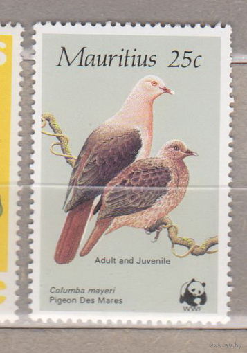 Глобальная охрана природы - Розовый голубь фауна Маврикий 1985 год  лот 16  ЧИСТАЯ менее 30 % от каталога