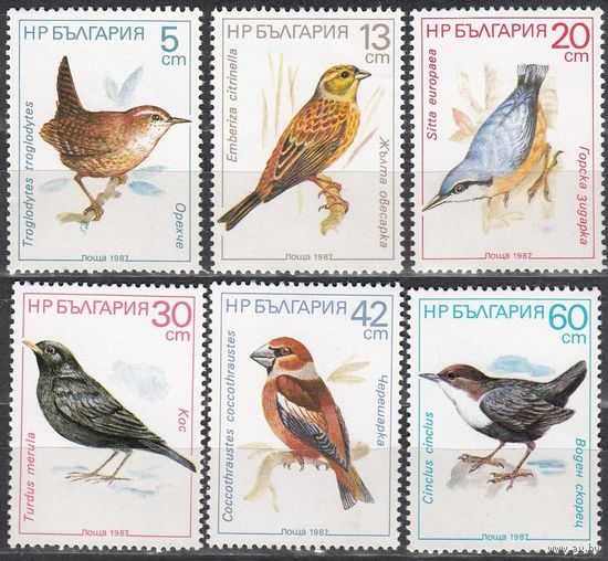 1987 Болгария 3607-3612 Птицы 3,50 евро