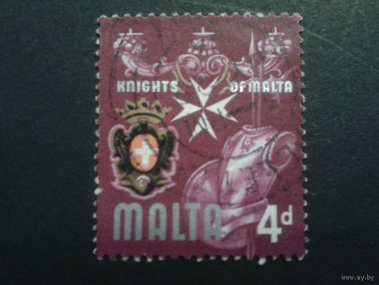 Мальта 1965 стандарт, герб  4 пенса