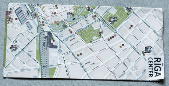 Riga. Center. Рига. Центр. Карта города.