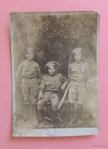 Фото "Солдаты РИ", д. Теребежево, Столинский р-н, 1917 г.