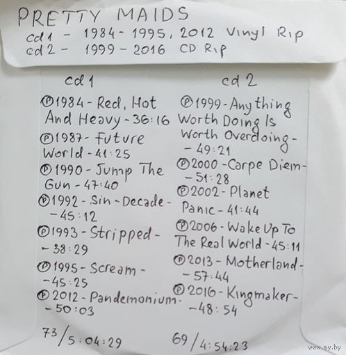 CD MP3 PRETTY MAIDS - 2 CD - Vinyl Rip (оцифровки с винила)