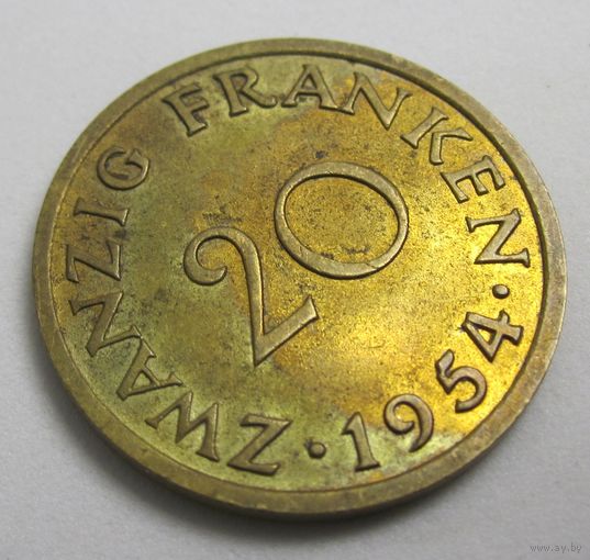 Саар 20 франков 1954  .36-46