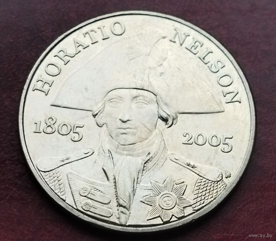 Великобритания 5 фунтов, 2005 200 лет со дня смерти Горацио Нельсона