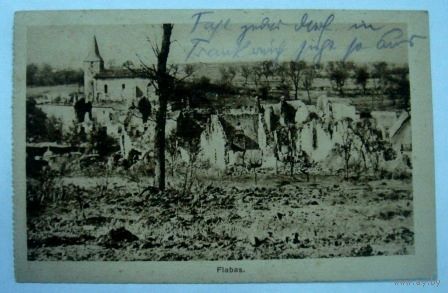 Открытка города "Flabas" 1916г. Франция