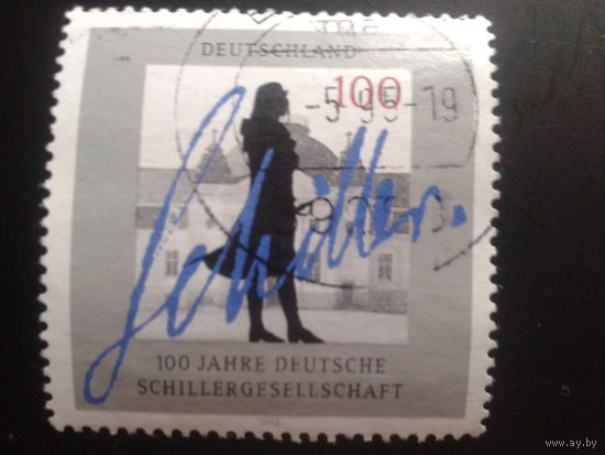 Германия 1995 поэт Шиллер Михель-0,8 евро гаш.