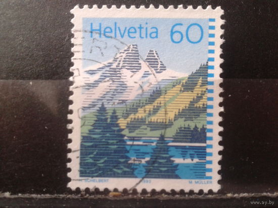 Швейцария 1993 Стандарт, горный ланшафт