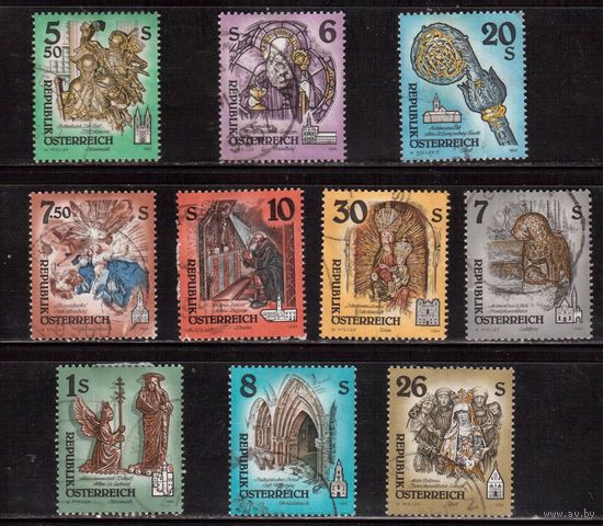 Австрия-1993-1995,(Мих.2094-2170) гаш.,  Стандарт, Искусство, 10 марок