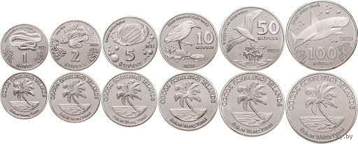 Кокосовые острова, Килинг набор 6 монет 2023 UNC