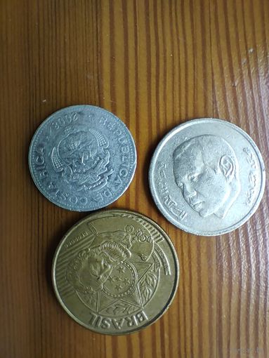 Косте Рико 5 колонов 2008, Марокко 1 2002, Бразилия 25 центов 2008  -11