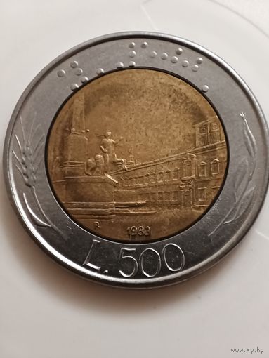 Италия 500 лир 1983 год