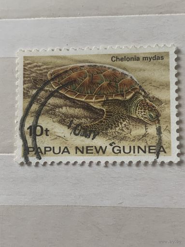 Папуа Новая Гвинея. Черепахи. Марка из серии