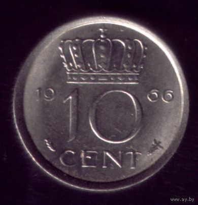 10 центов 1966 год Нидерланды