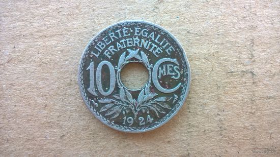 Франция 10 сантимов, 1924г. (D-20)