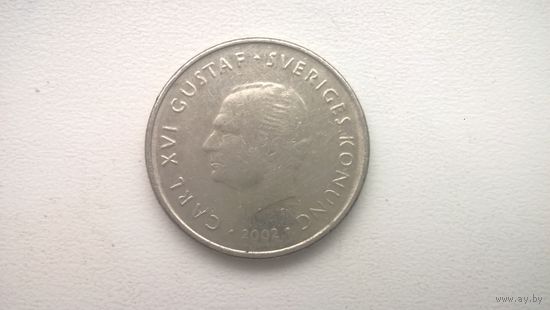 Швеция 1 крона, 2002г. (U-обм)