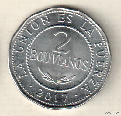 Боливия 2 боливиано 2017