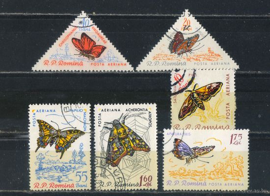 Румыния НР 1960 Бабочки Полная #1918-23