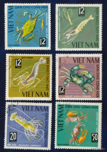 Вьетнам 1965 морские животные (наклейки)
