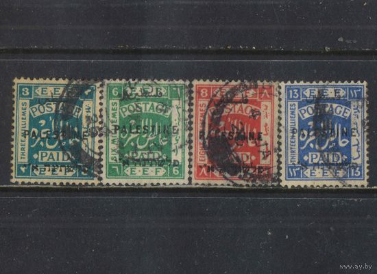 GB Палестина Гражданская администрация при британском военном комиссаре 1922 Надп на марках Британской египетской экспедиционной армии Тип С #39,42,44,46