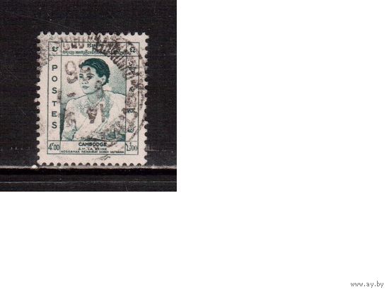 Камбоджа-1955,(Мих. 56)  гаш.,  Королева