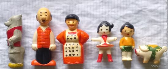 Фигурки СССР игрушки из сказки ломкий пластик
