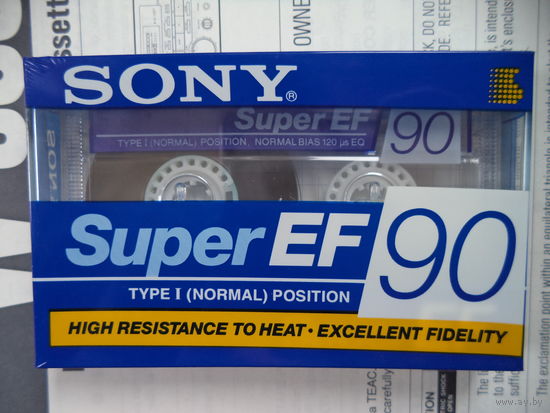 Аудиокассета SONY SUPER EF90, из блока