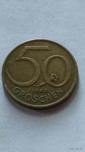 Австрия. 50 грошен 1968 года