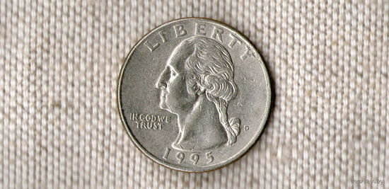 США 25 центов 1995 D //(Ок)
