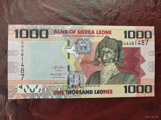1000 Леоне Сьерра-Леоне 2016 г.