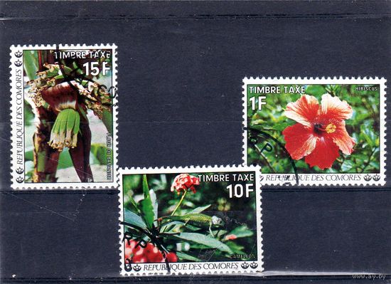 Коморские острова.Ми-6,9,10. Цветы.1977