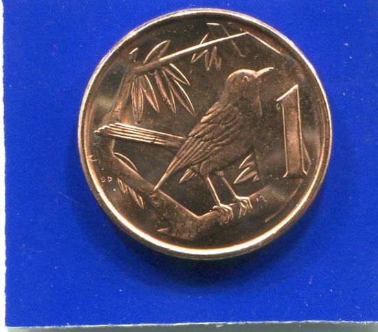Каймановы острова 1 цент 1999 UNC