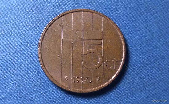 5 центов 1990. Нидерланды.