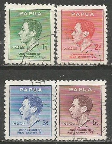 Папуа. Король Георг VI. 1937г. Mi#103-06. Серия.