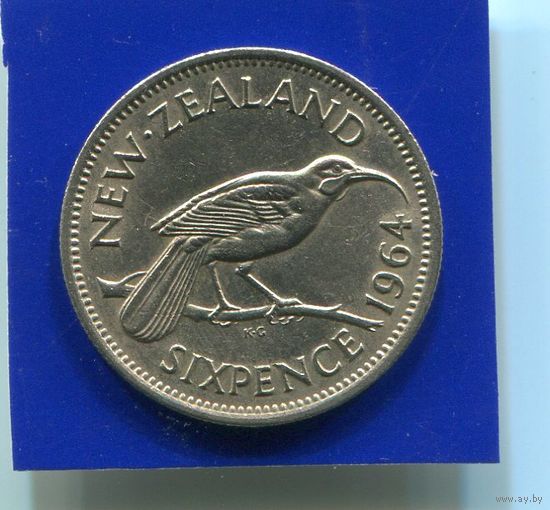 Новая Зеландия 6 пенсов 1964