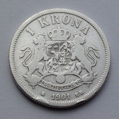 Швеция 1 крона, 1901