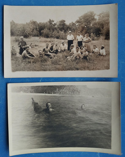 Два фото на отдыхе. 1955 г. 9х14 см. Цена за 2.