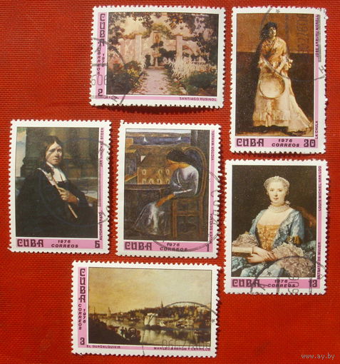 Куба. Живопись. ( 6 марок ) 1976 года. 3-15.