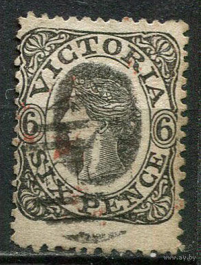 Австралийские штаты - Виктория - 1862/1864 - Королева Виктория 4Р - [Mi.34] - 1 марка. Гашеная.  (LOT EV13)-T10P19