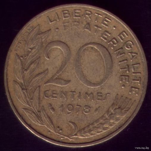 20 сантимов 1978 год Франция