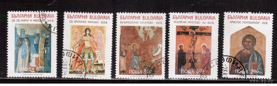 Болгария-1994, (Мих. 4130-), гаш. , Искусство, Религия, Иконы, 5 марок