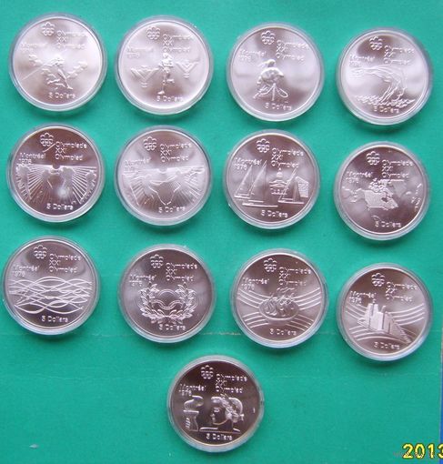 Канада.5 ти долларовые монеты Олимпиада 1976г.