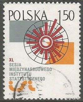 Польша. 40-е заседание Международного института статистики. 1975г. Mi#2396.