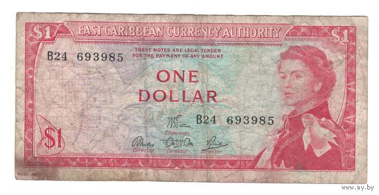 Восточно-Карибские штаты 1 доллар образца 1965 года