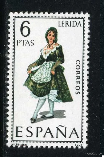 Испания 1969 ** Национальная женская одежда в провинции Лерида