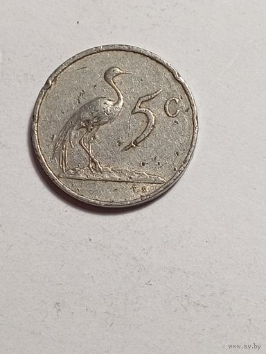 ЮАР 5 центов 1980 года .