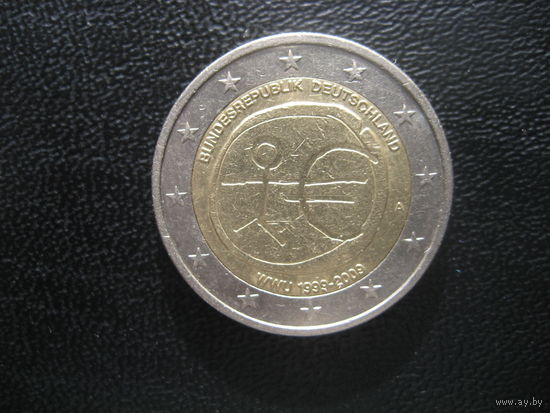 2 евро Германия 2009 10 безналичному евро человек A возможен обмен