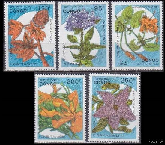 1993 Конго Браззавиль 1387-1391 Цветы 18,00 евро