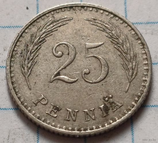 Финляндия 25 пенни, 1934       ( 2-1-8 )